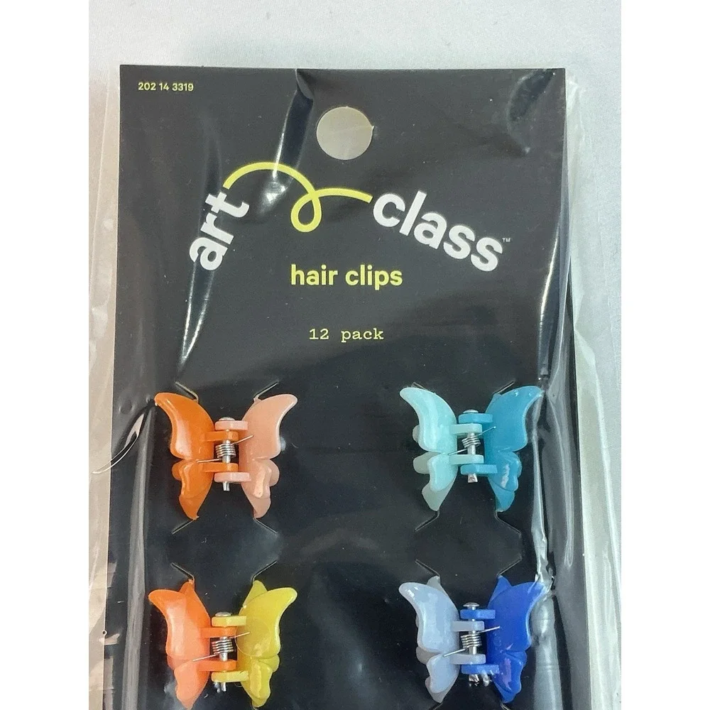 Art Class Six‎ Pack Hair Clips Multicolor Butterflies